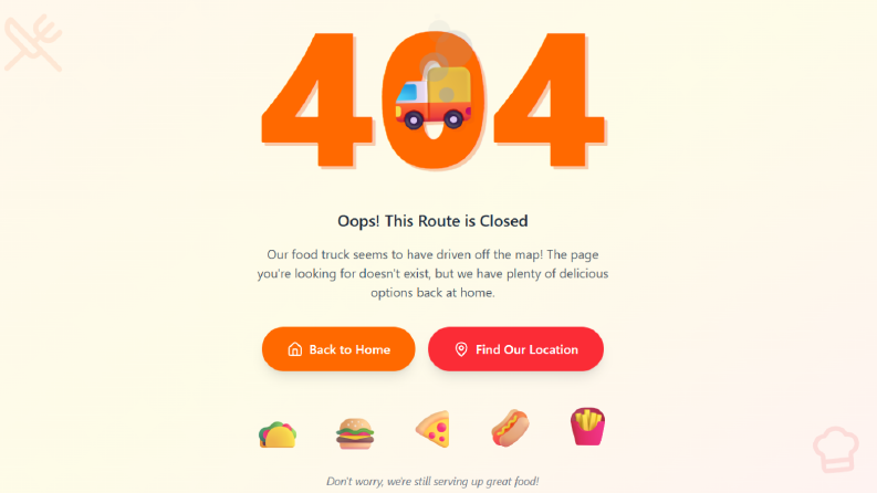 404 Not Found Sayfa Tasarımı