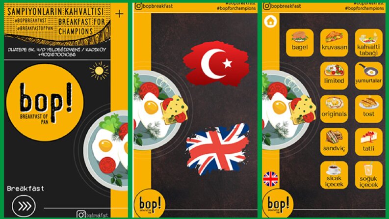 QR menü, Digital Menü Tasarımı