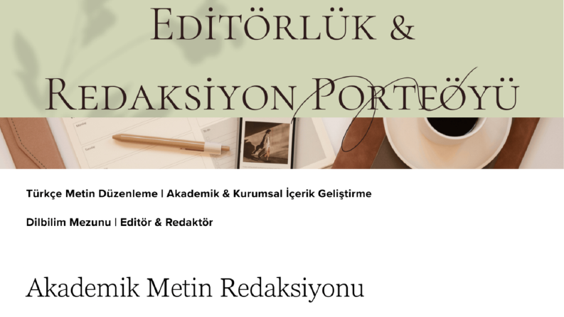 Akademik Metin Redaksiyonu