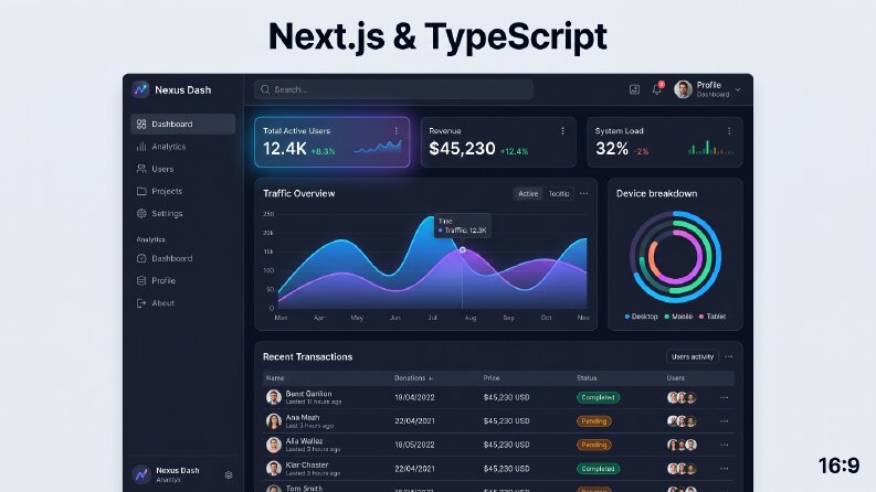 Next.js ve TypeScript ile Analitik Yönetim Paneli