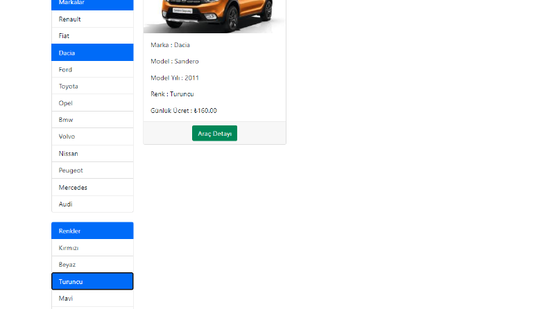 Araç Kiralama Sistemi – Web Uygulaması ve Yönetim Paneli