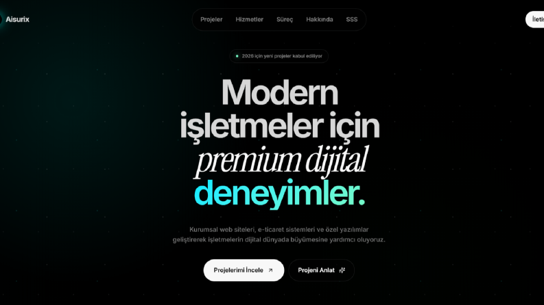 Modern Kurumsal Web Sitesi ve Full Stack Geliştirme