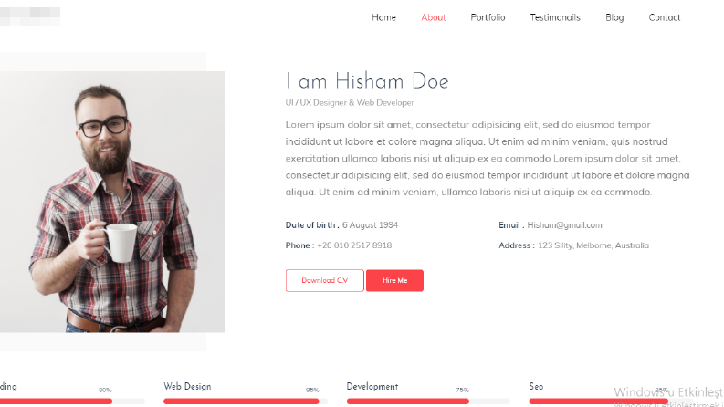 Onepage Html Tasarım