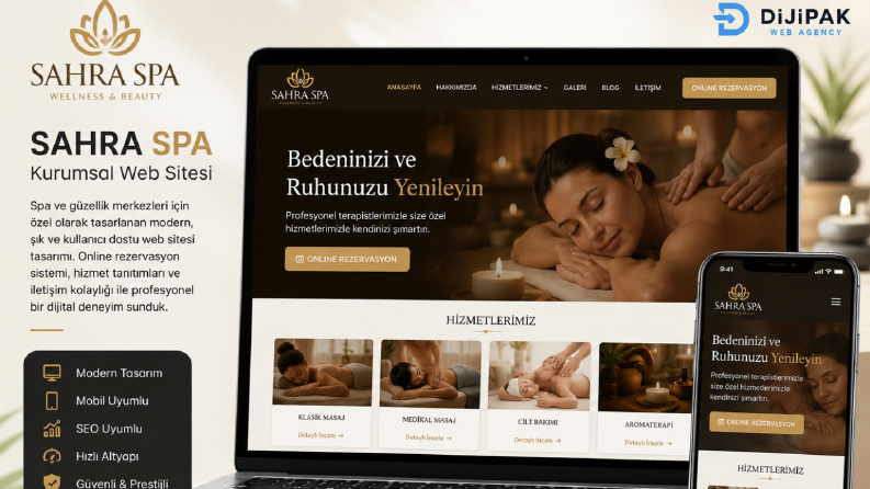 Sahra Spa | Premium Spa Web Sitesi