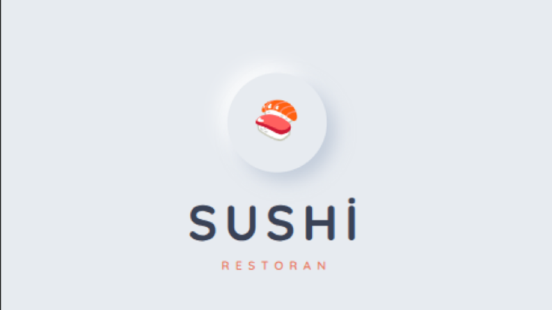 Sushi Restoran - Neumorphism Dijital Menü Tasarımı