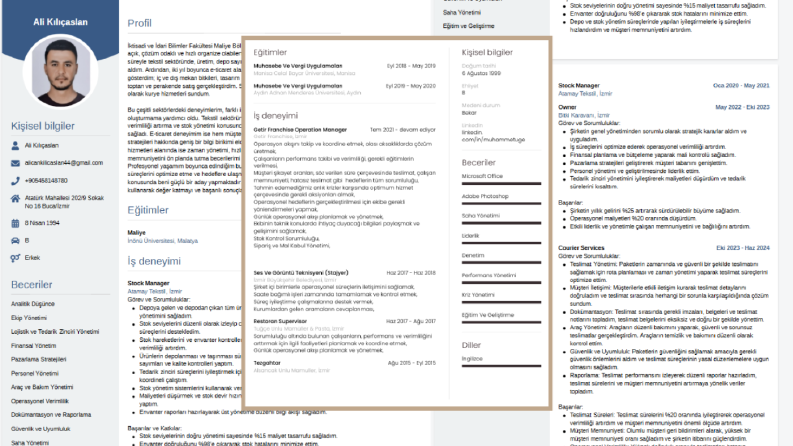 CV HAZIRLAMA