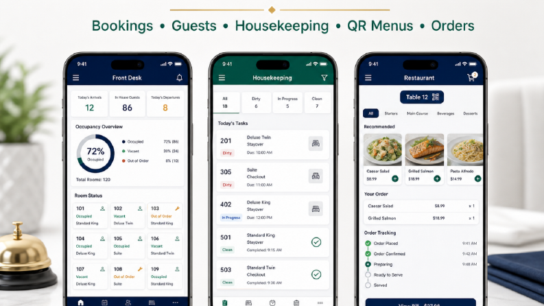 Custom Hotel, Restaurant, Property or Rental Management Mobile App