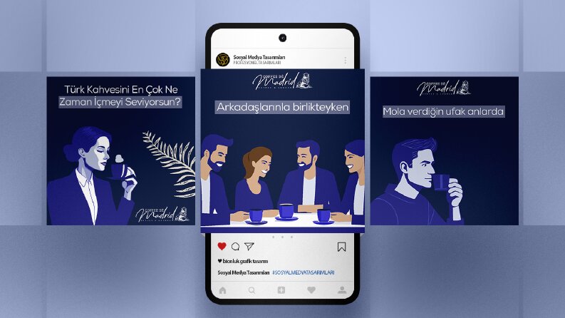 Coffee Dé Madrid sosyal medya tasarımları