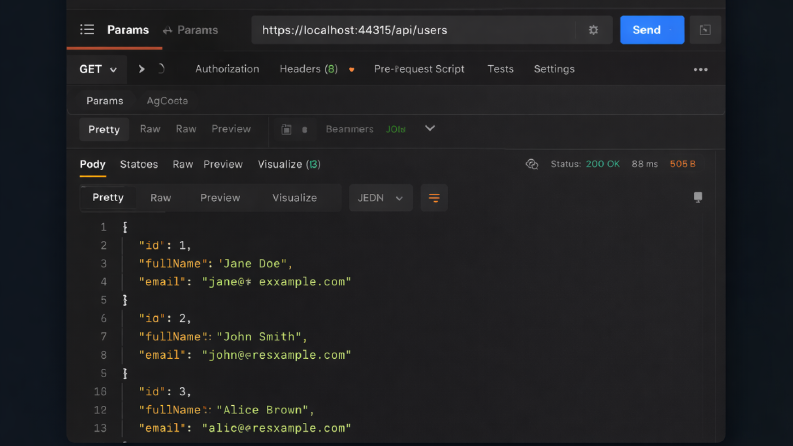Kurumsal bir şirkete özel .NET Core API geliştirme çalışmam