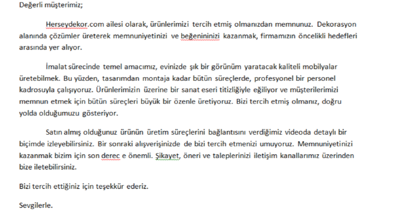 www.herseydekor.com Hakkımızda Yazısı