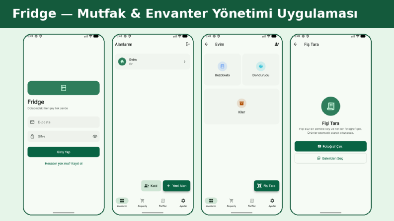 Fridge - Akıllı Mutfak & Envanter Uygulaması