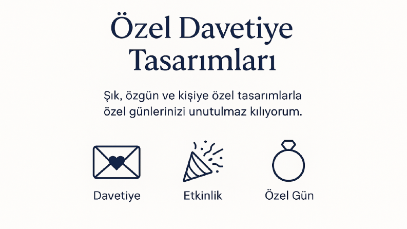 Vaveyla - Minimal ve Şık Davetiye Tasarımları