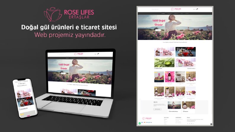 Rose Lifes Doğal Ürünler E-ticaret site projesi