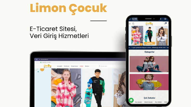 Limon Çocuk Profesyonel E-Ticaret Sitesi