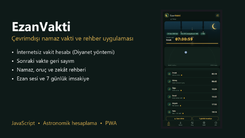 EzanVakti - Çevrimdışı Namaz Vakti Uygulaması