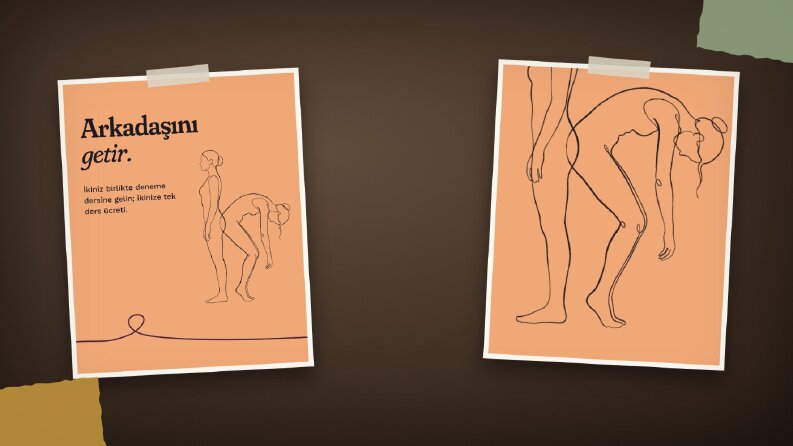 kıvrım pilates için arkadaşını getir kampanyası