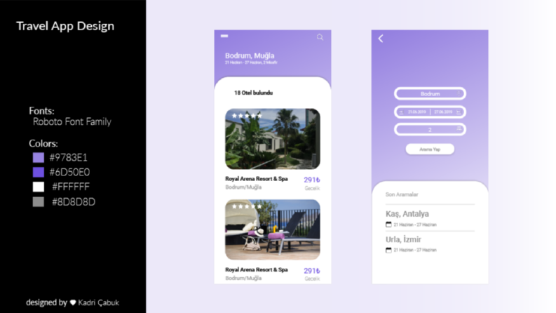 Travel App - UI/UX Design Works