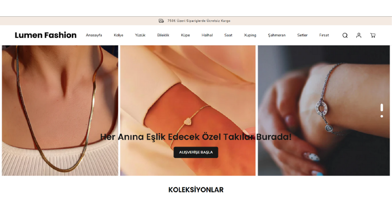 Lumen Fashion - Shopiyf Takı Mağazası Tasarımı