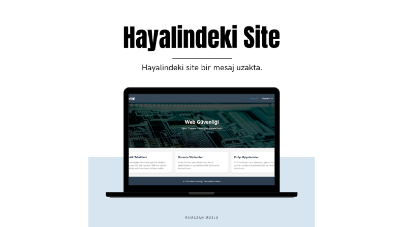 Siber Güvenlik Temalı Modern ve Güvenli Web Sitesi