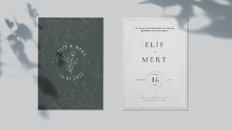 Elif & Mert Davetiye tasarımı