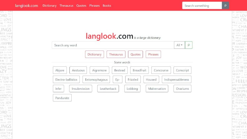 langlook.com dil sözlüğü sitesi
