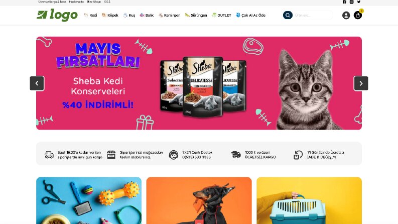 Pet Shop Örnek E-Ticaret Yazılımı