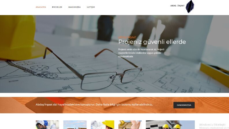 Abdaş İnşaat Web Sitesi
