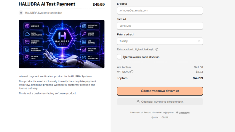 Sanal POS Test Entegrasyonu | Checkout Demo