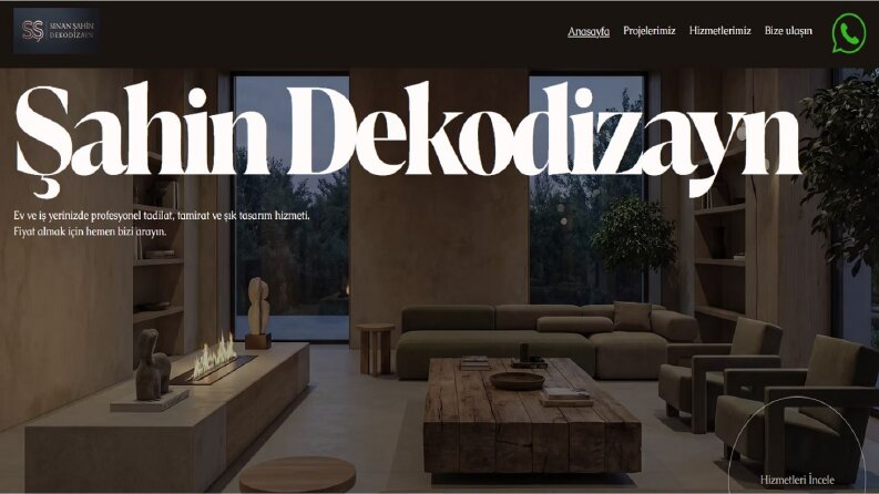 Şahin Dekodizayn Kurumsal Web Sitesi Tasarımı