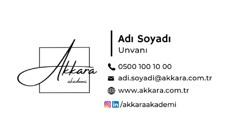 Sade Kartvizit Tasarımı