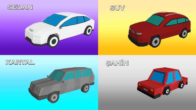 Low Poly Arabalar