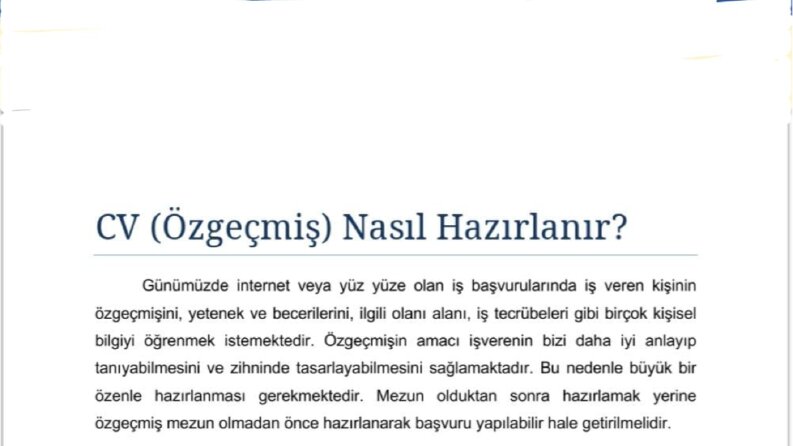 Cv Hazırlamanın Püf Noktaları