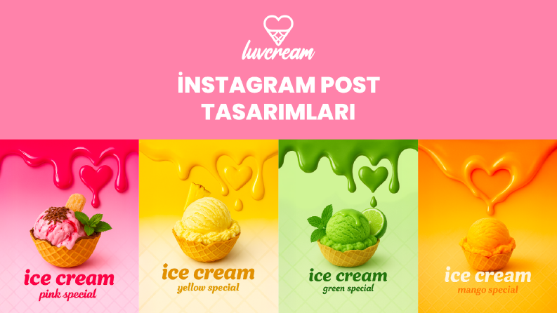 LuvCream Sosyal Medya Tasarımı | Yapay Zekâ Destekli Yeni Ne