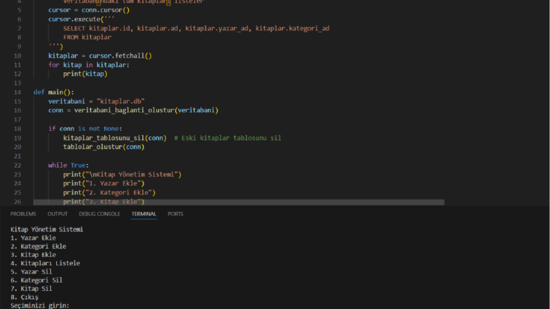 Python-Kütüphane Otomasyonu