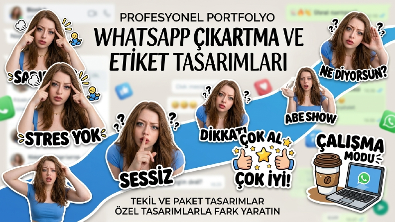 Ben, kişiye ve markaya özel WhatsApp çıkartma ve etiket tasa