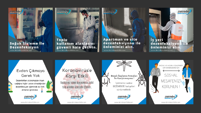 Derin Dezenfekte Instagram Gönderi Tasarımları
