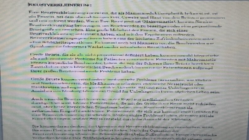 Estetik cerrahisi çevirisi (Almanca)