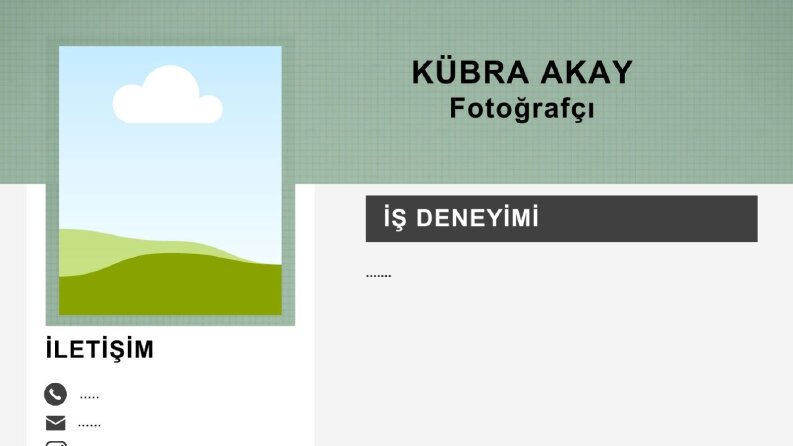 Ben, profesyonel cv hazırlarlayabilirim
