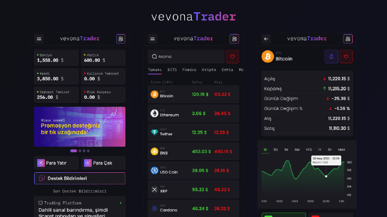 UI/UX Mobil Uygulama - Trade