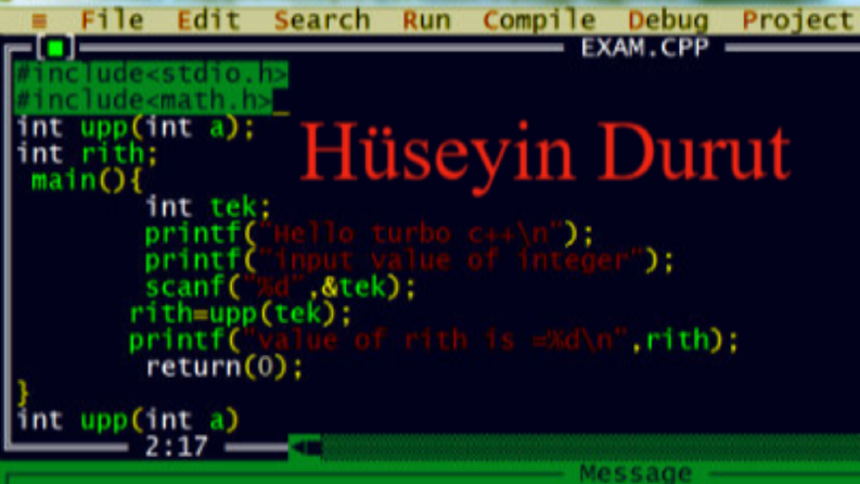 Hüseyin - Bilgisayar programlama