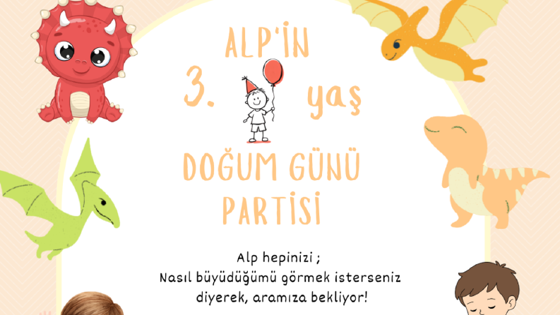 Çocuk Temalı Davetiye Tasarımı