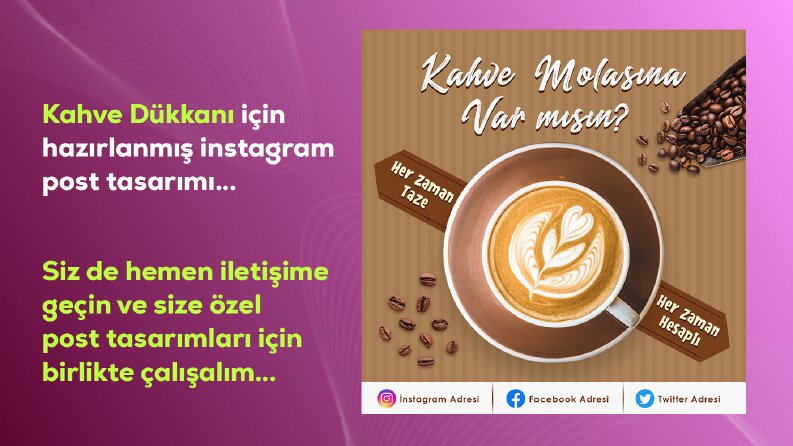 Sosyal medya post tasarımı