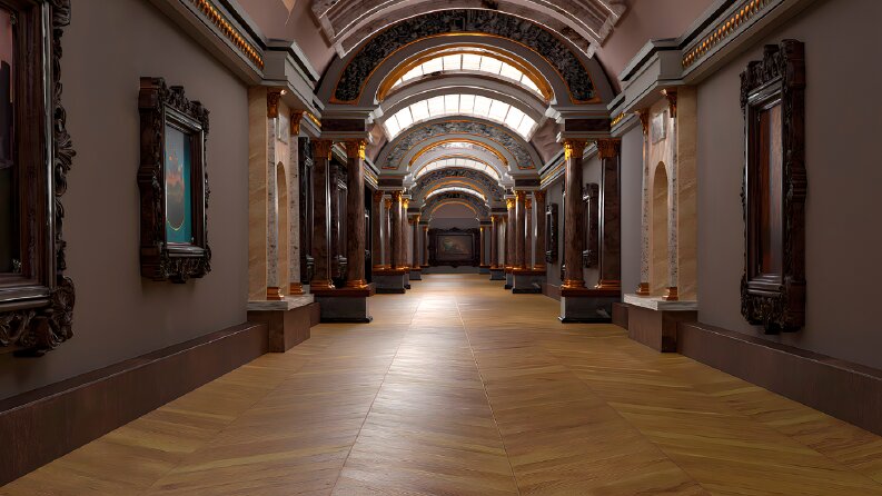 3D Luvre Sanat Galerisi Modeli