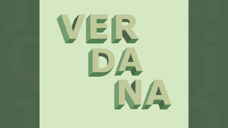 Font Tanıtım Afişi - Verdana