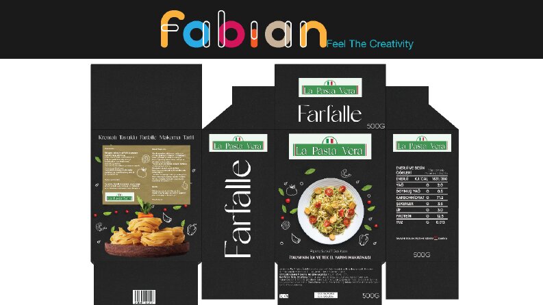 ''La Pasta Vera'' Makarna Kutusu Ambalaj Tasarımı