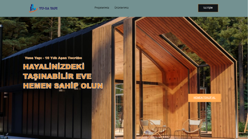 Yu-Sa Yapı  Tiny House ve Taşınabilir Ahşap Ev  Sitesi