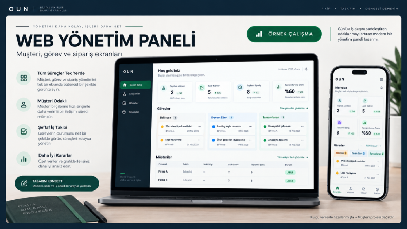 Web Yönetim Paneli | Tasarım Konsepti
