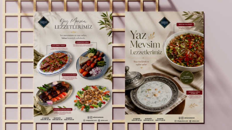 Modern ve dikkat çekici özel tasarım el ilanı.