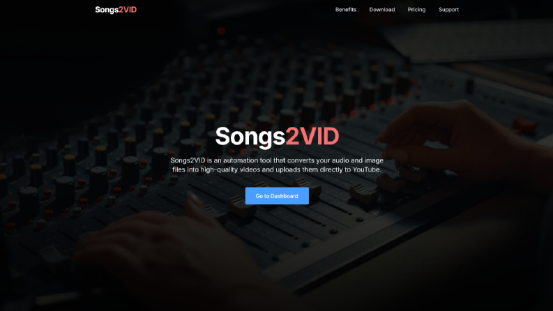 Ses dosyasından videoya çevirme aracı: Songs2VID