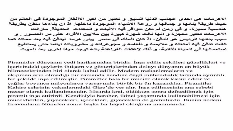 Arapça-Türkçe , Türkçe-Arapça çeviri
